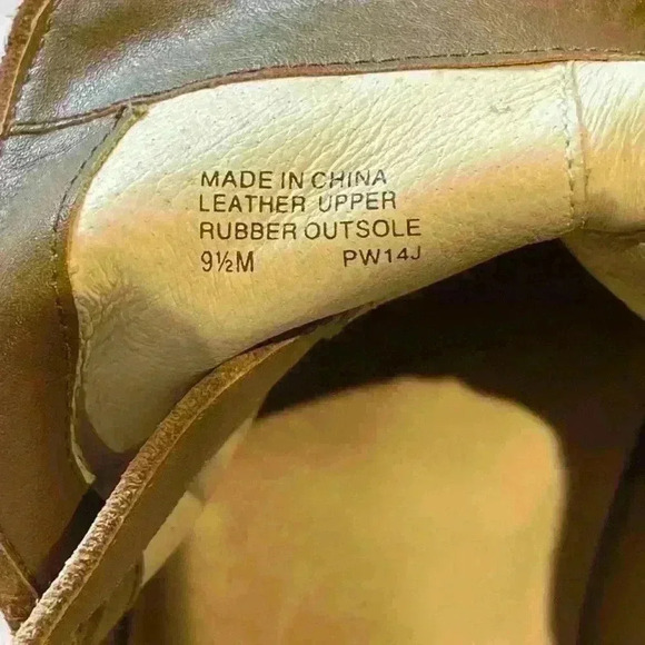 Micheal Kors Salem Luggage Brown Suede  Leather Ankle booties Boots size 9.5M - Picture 5 of 12